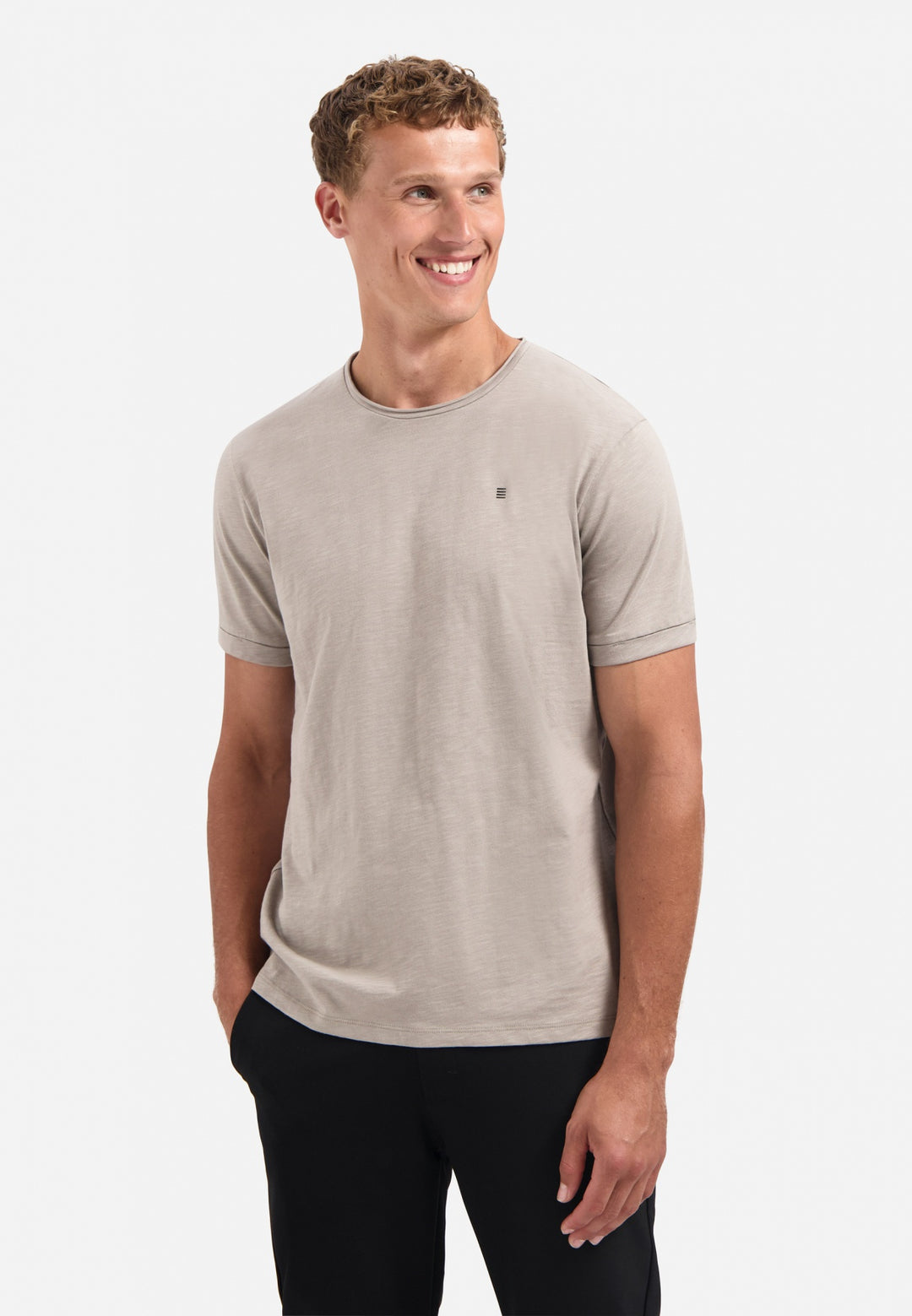 No Excess Crewneck Slub Tee in Clay | Buster McGee Daylesford