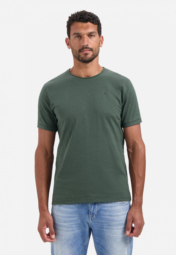 No Excess Crewneck Slub Tee in Dark Green | Buster McGee Daylesford
