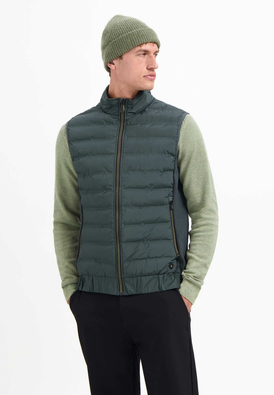 No Excess Padded Bodywarmer in Dark Steel | Buster McGee Daylesford
