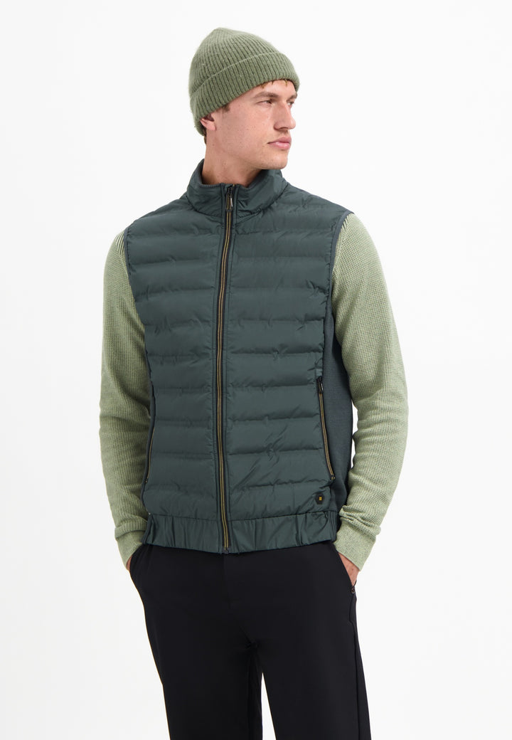 No Excess Padded Bodywarmer in Dark Steel | Buster McGee Daylesford