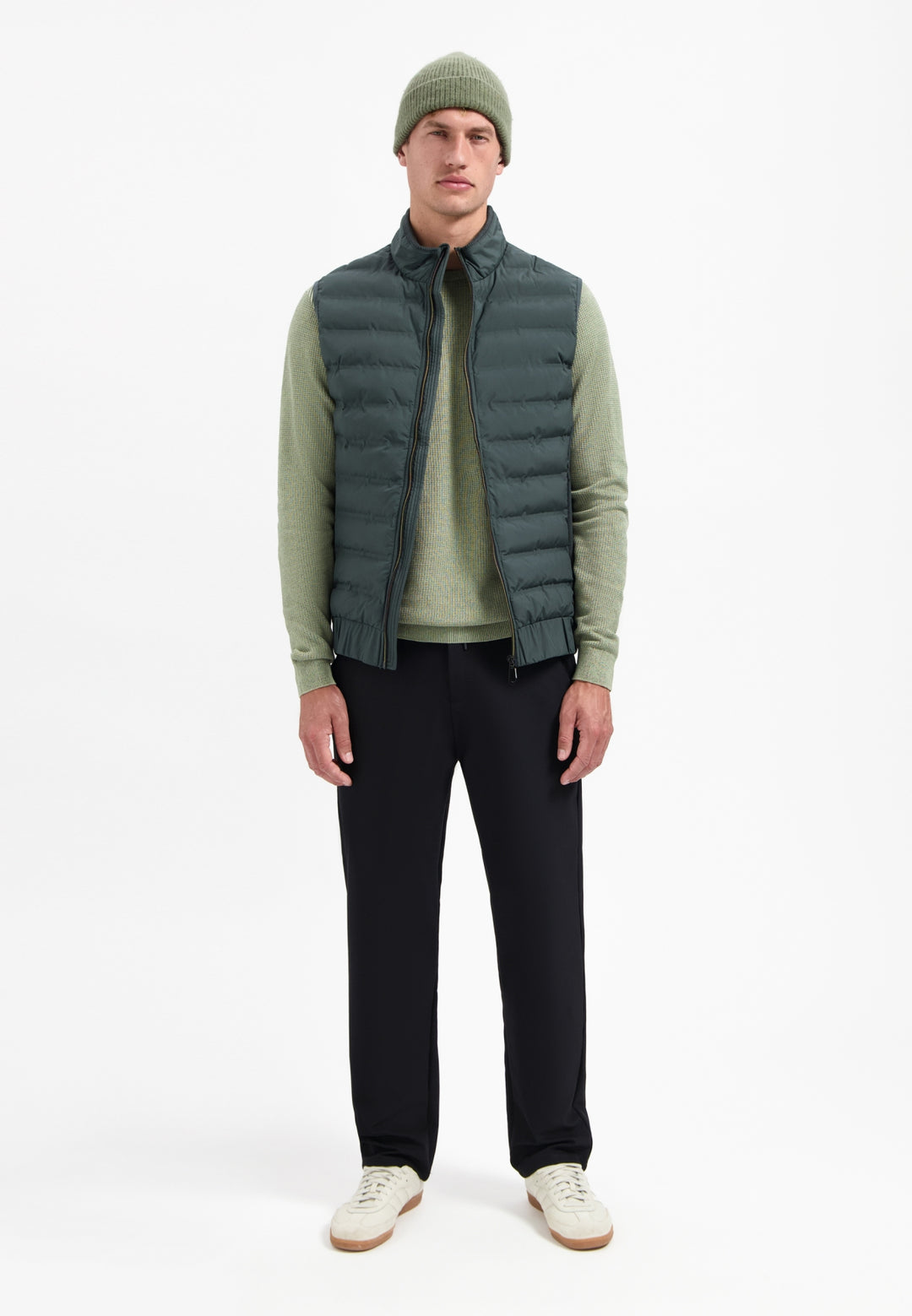 No Excess Padded Bodywarmer in Dark Steel | Buster McGee Daylesford