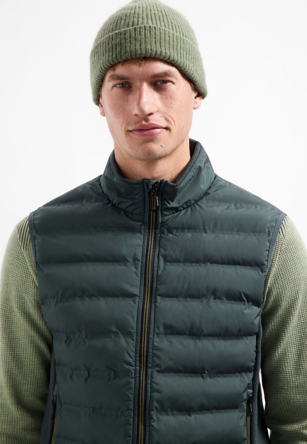No Excess Padded Bodywarmer in Dark Steel | Buster McGee Daylesford