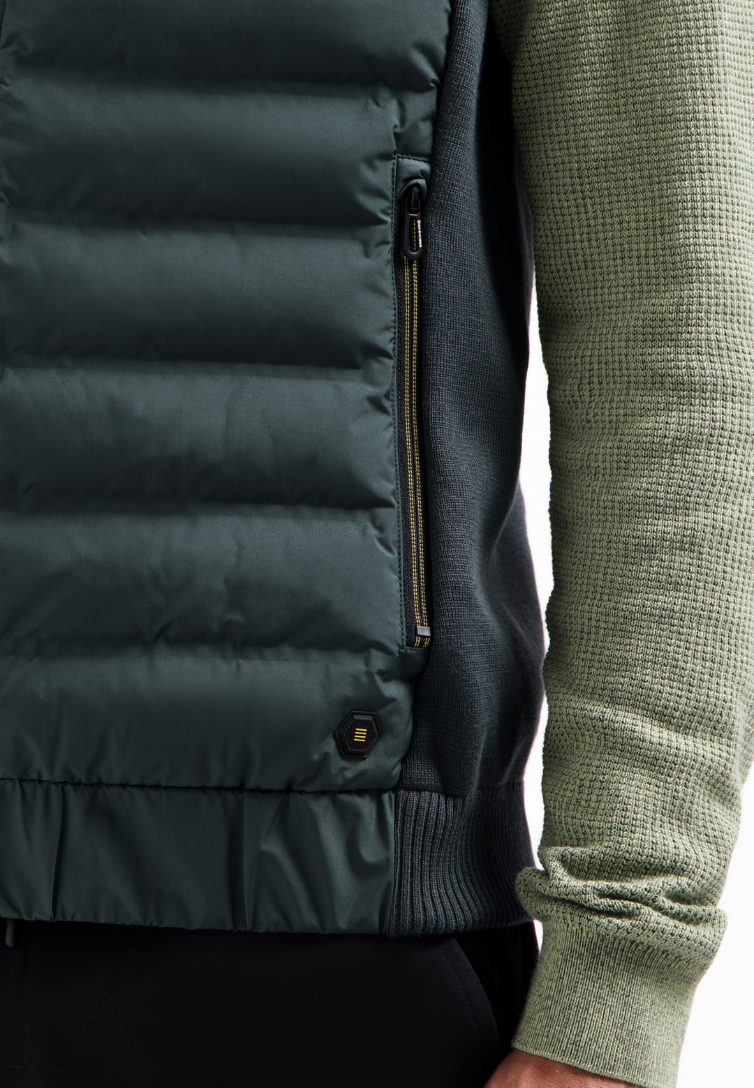 No Excess Padded Bodywarmer in Dark Steel | Buster McGee Daylesford