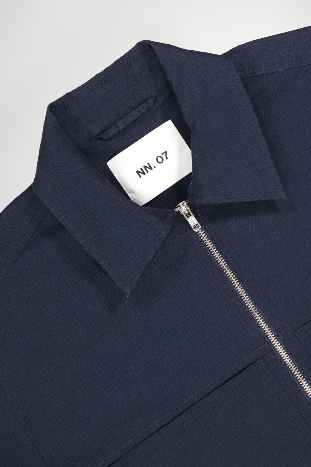 NN07 Isak 1449 Zip Overshirt in Navy Blue | Buster McGee