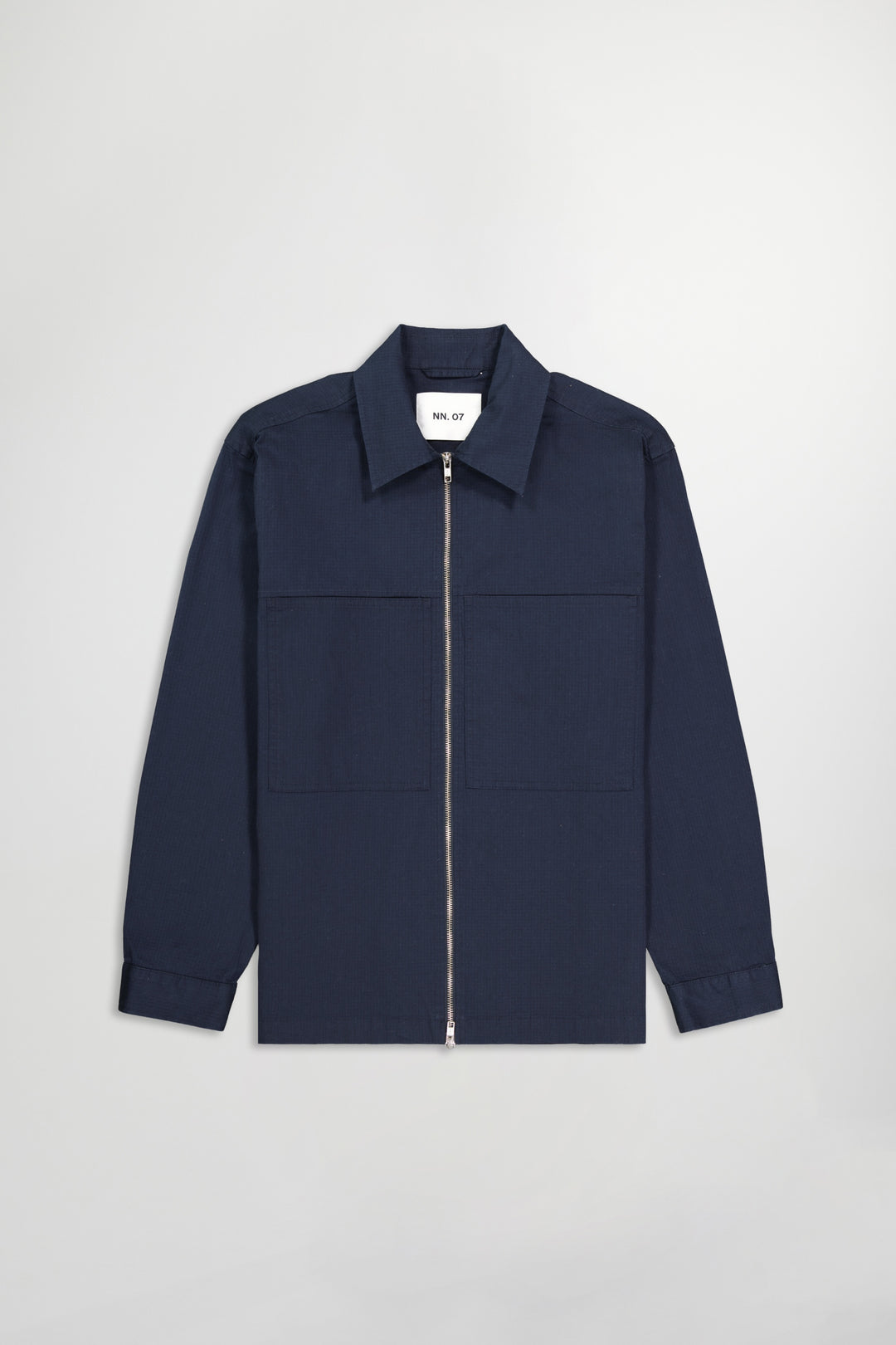 NN07 Isak 1449 Zip Overshirt in Navy Blue | Buster McGee