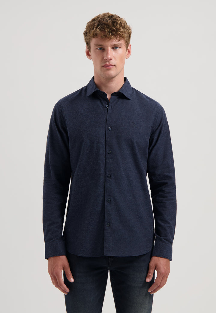 Olav Longsleeve Shirt in Dark Navy | Buster McGee Daylesford