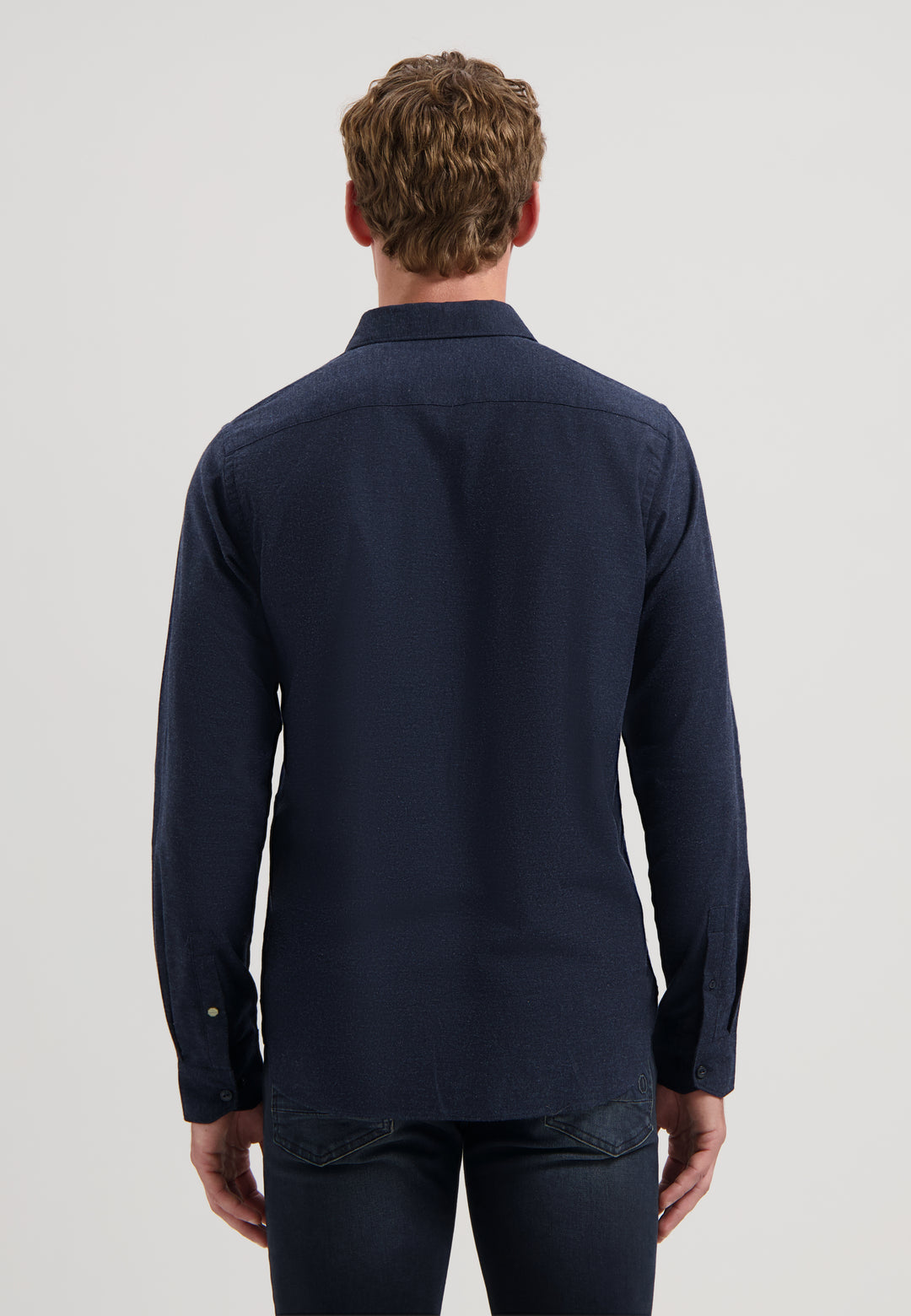 Olav Longsleeve Shirt in Dark Navy