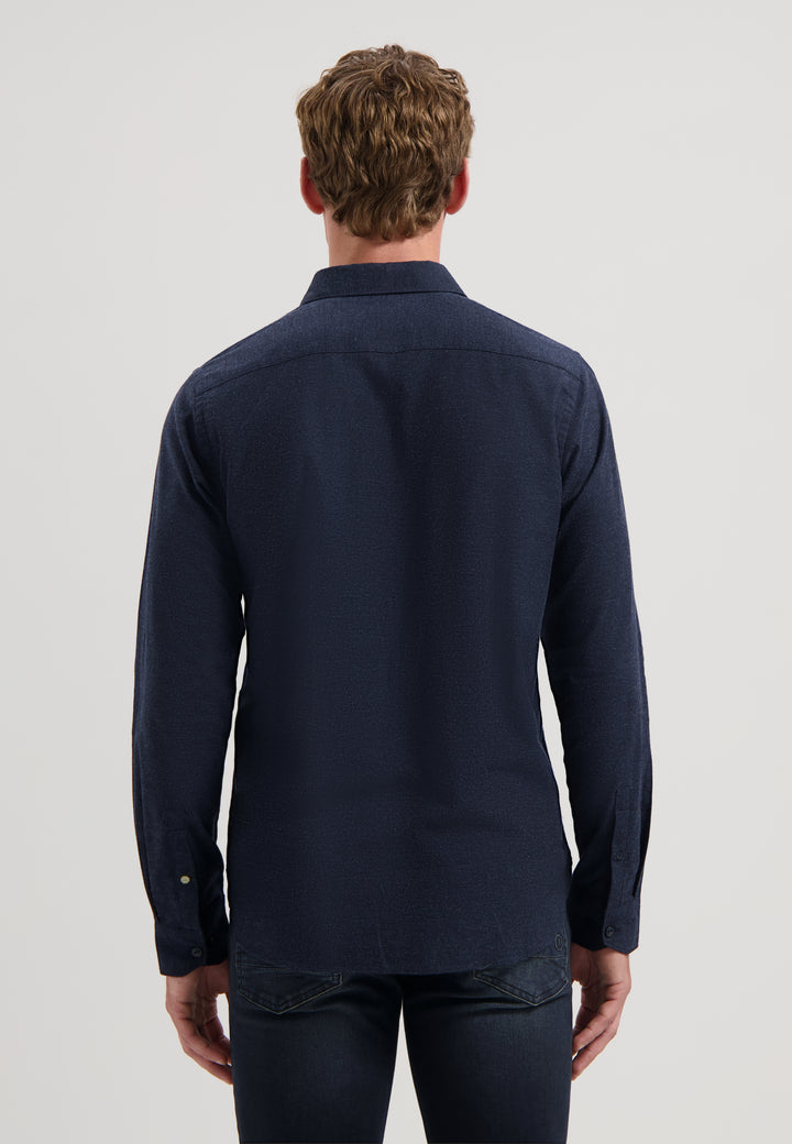 Olav Longsleeve Shirt in Dark Navy