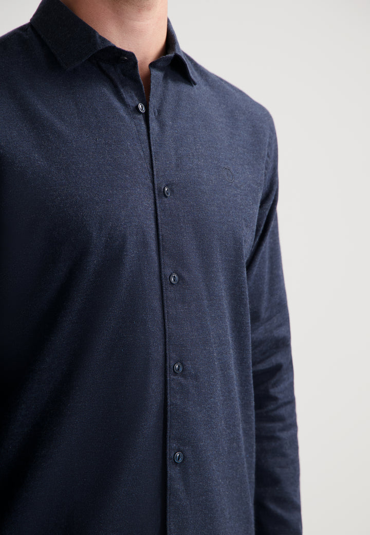 Olav Longsleeve Shirt in Dark Navy | Buster McGee Daylesford