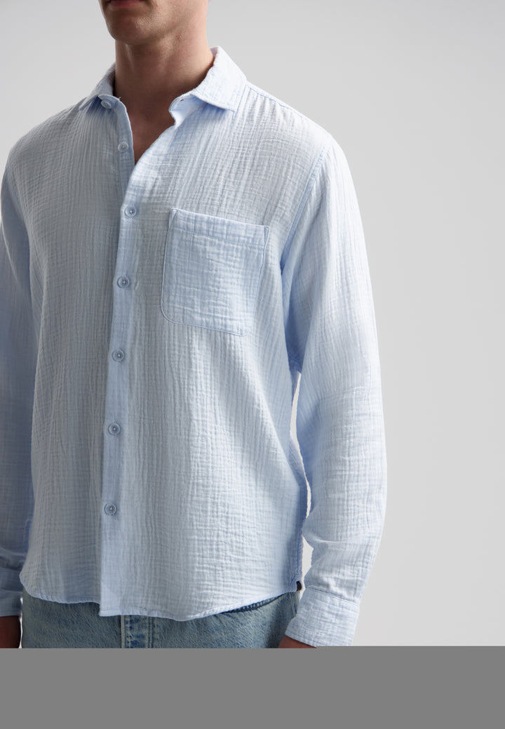 Dstrezzed Axton Longsleeve Shirt in Light Blue