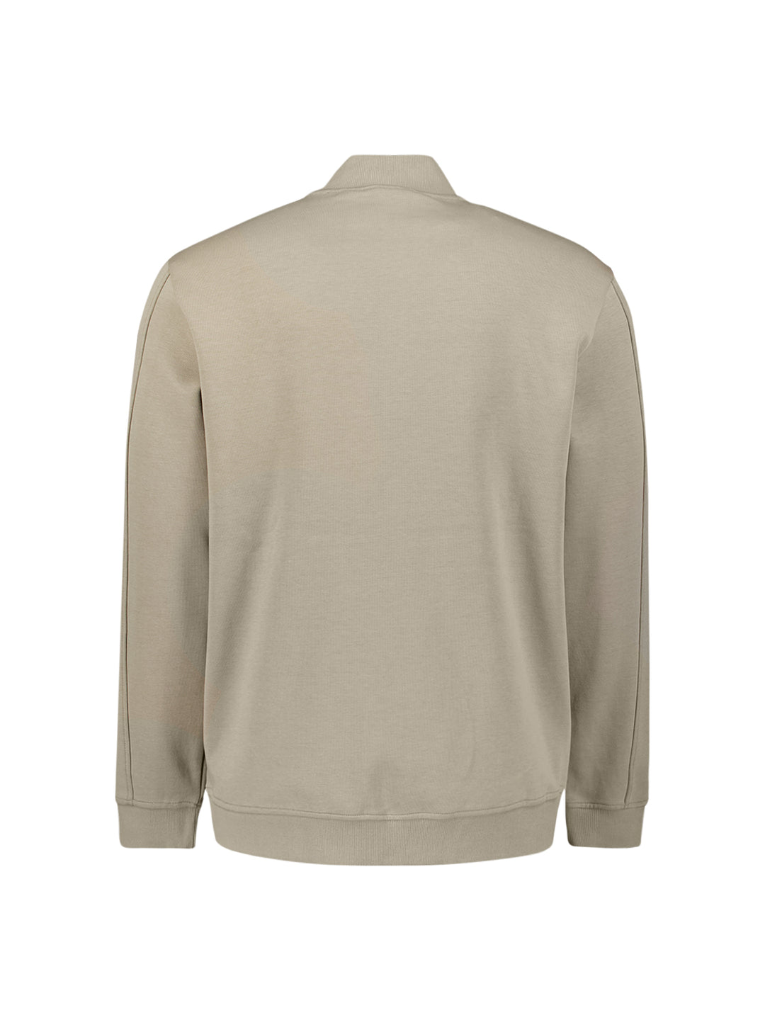 No Excess Full Zip Sweater Jacket in Taupe