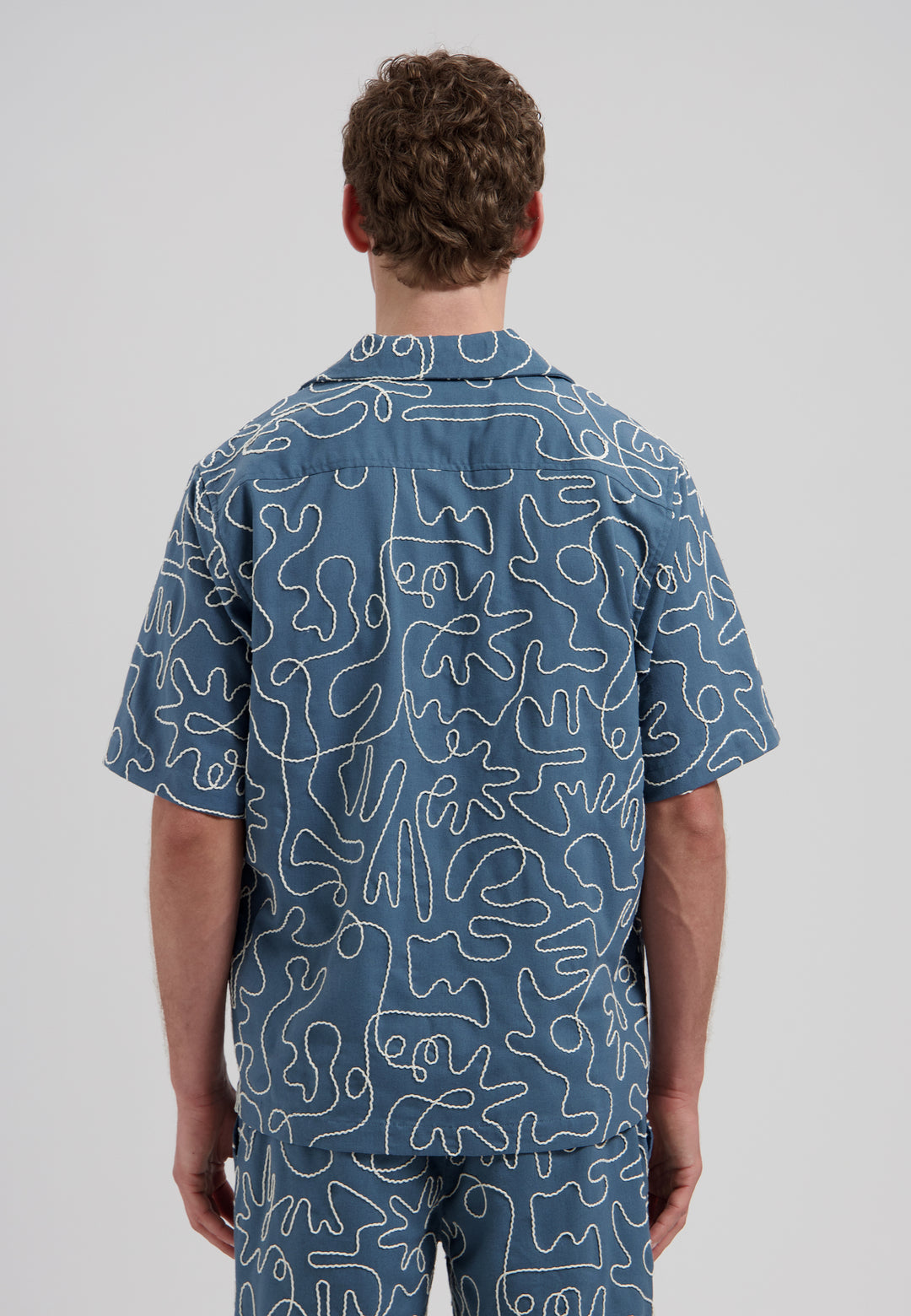 Dstrezzed Leo Resort Shirt in Blue Fusion