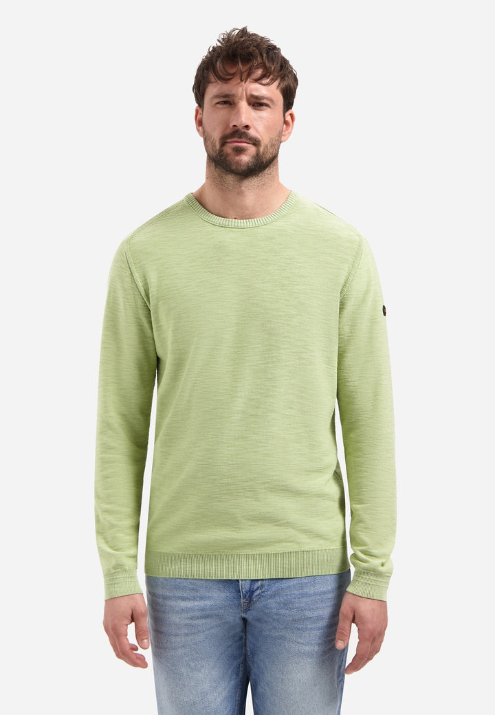 No Excess Fine Knit Crewneck Sweater in Green | Buster McGee