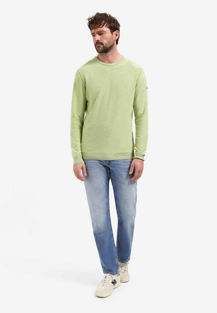No Excess Fine Knit Crewneck Sweater in Green | Buster McGee