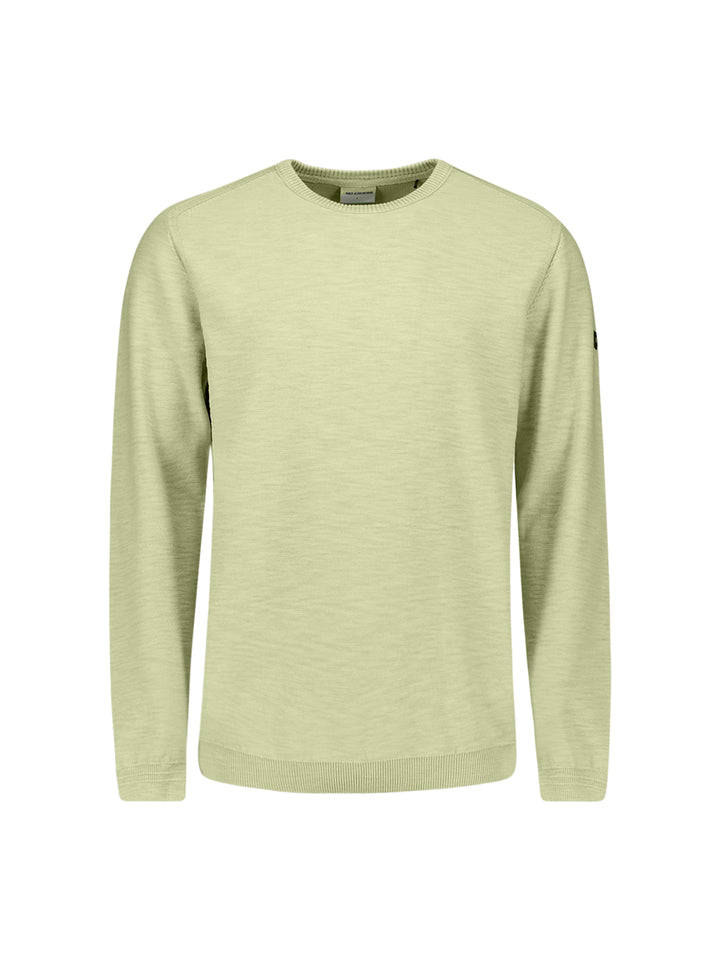 No Excess Fine Knit Crewneck Sweater in Green | Buster McGee