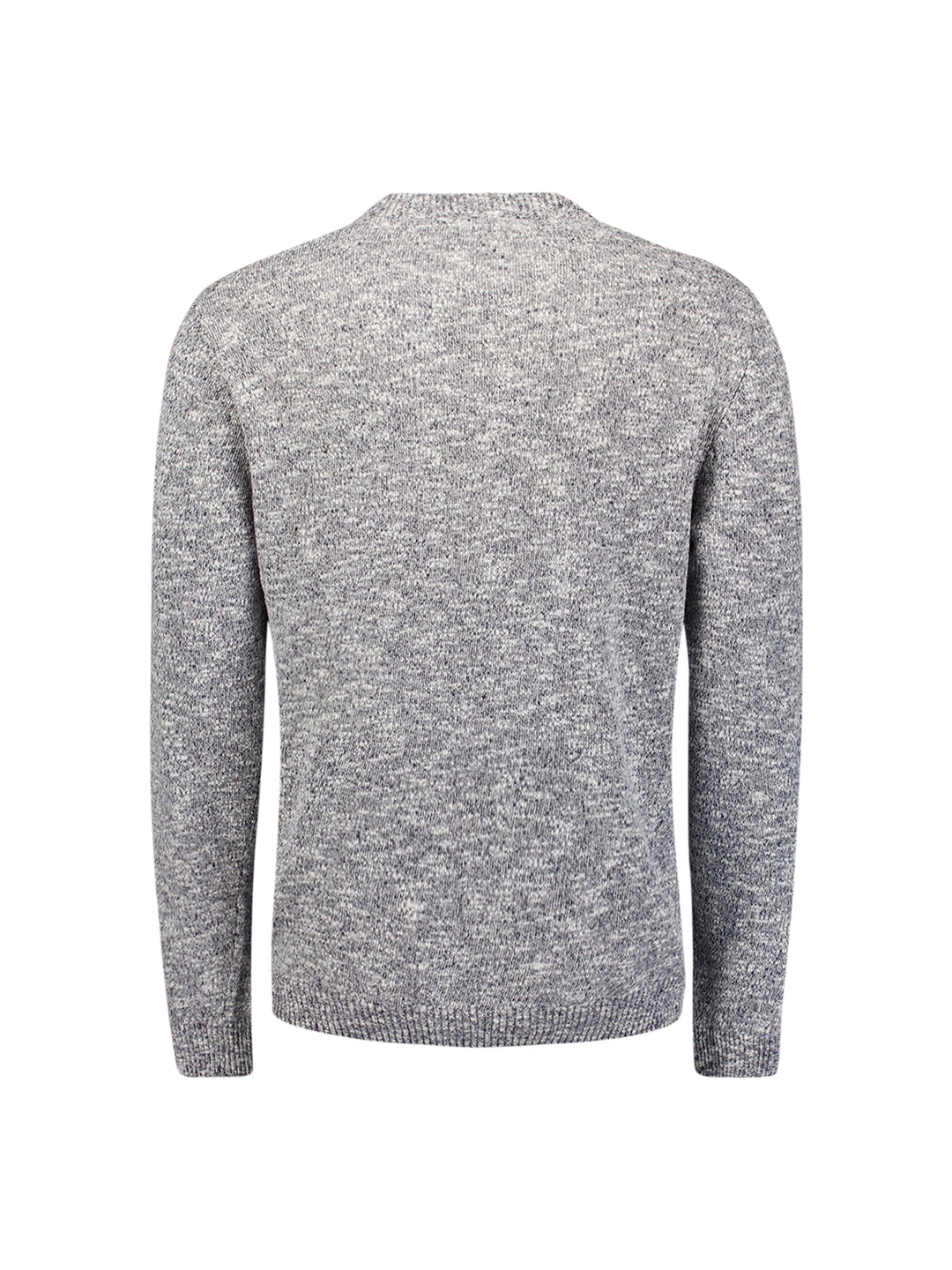 No Excess Melange Slub Crewneck Sweater with Linen in Night