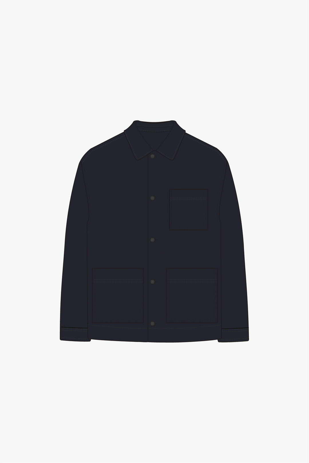 NN07 Olav 1804 Overshirt in Navy Blue | Buster McGee