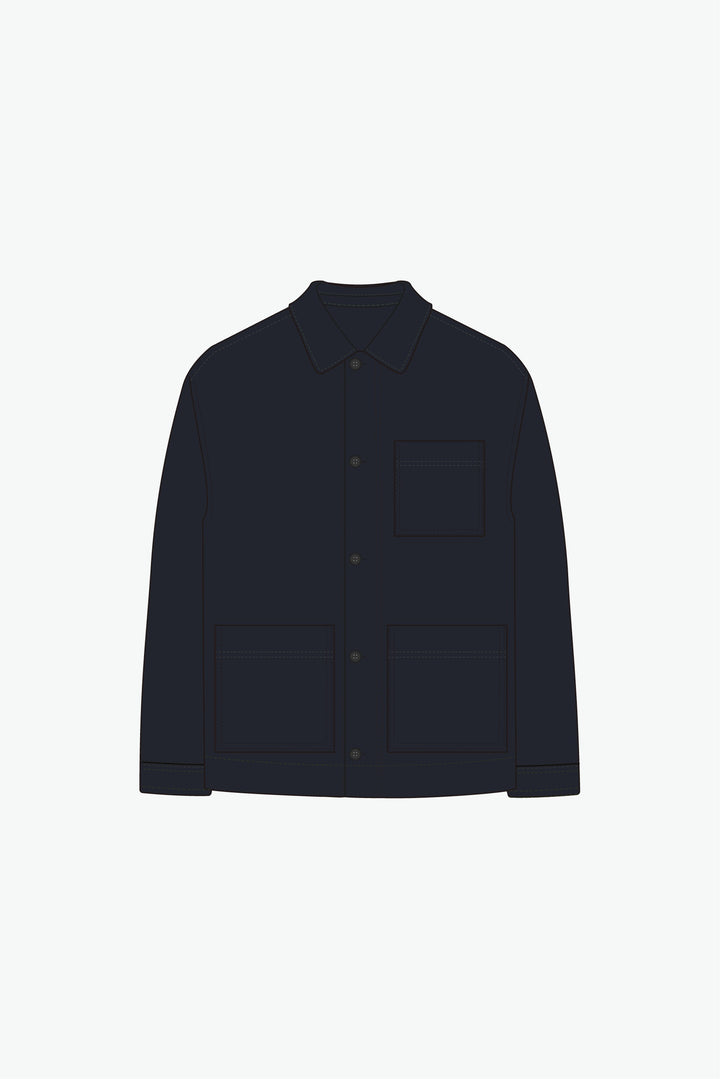 NN07 Olav 1804 Overshirt in Navy Blue | Buster McGee