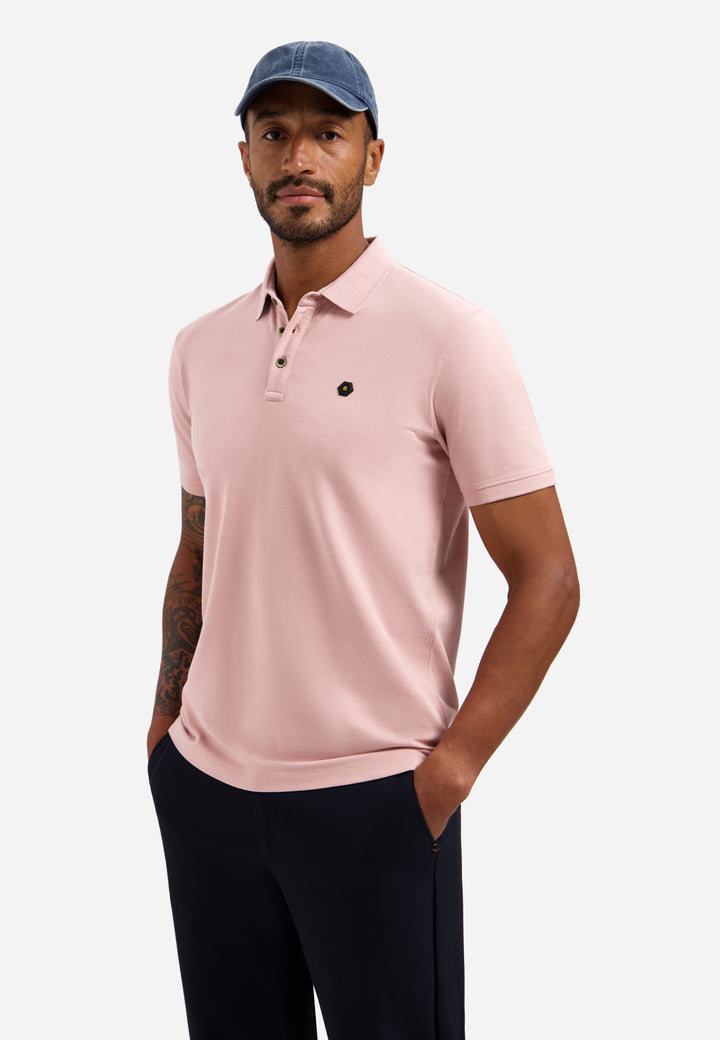 No Excess Basic Polo Shirt  in Light Mauve | Buster McGee