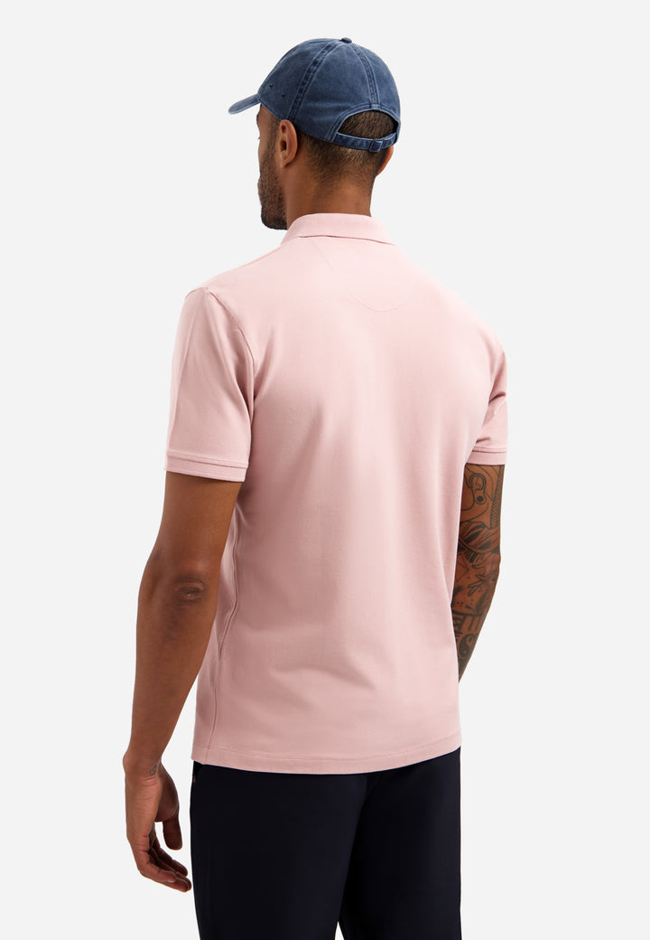 No Excess Basic Polo Shirt  in Light Mauve