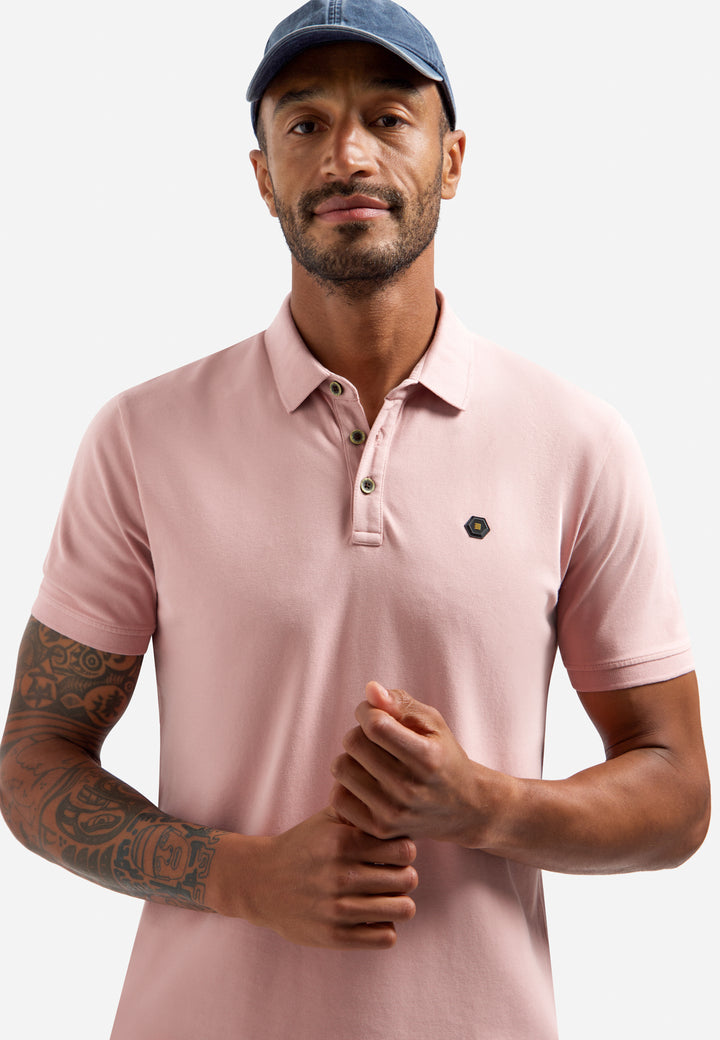 No Excess Basic Polo Shirt  in Light Mauve | Buster McGee