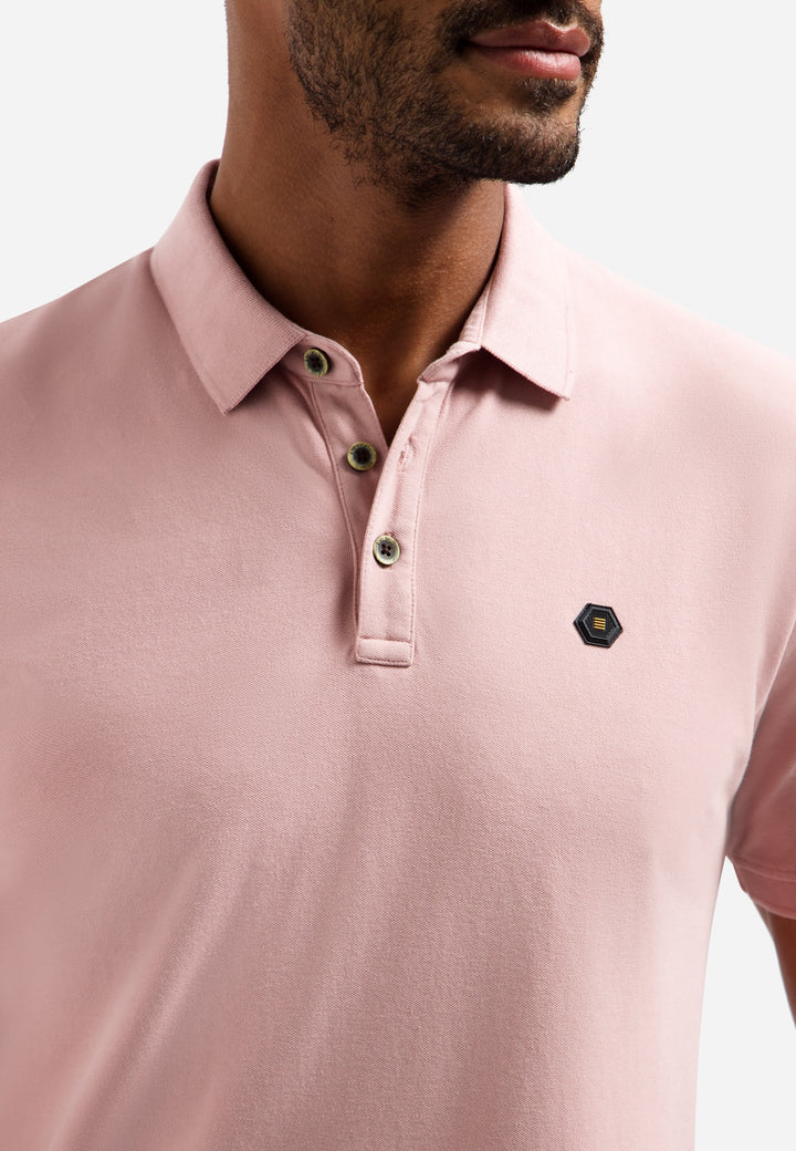 No Excess Basic Polo Shirt  in Light Mauve | Buster McGee