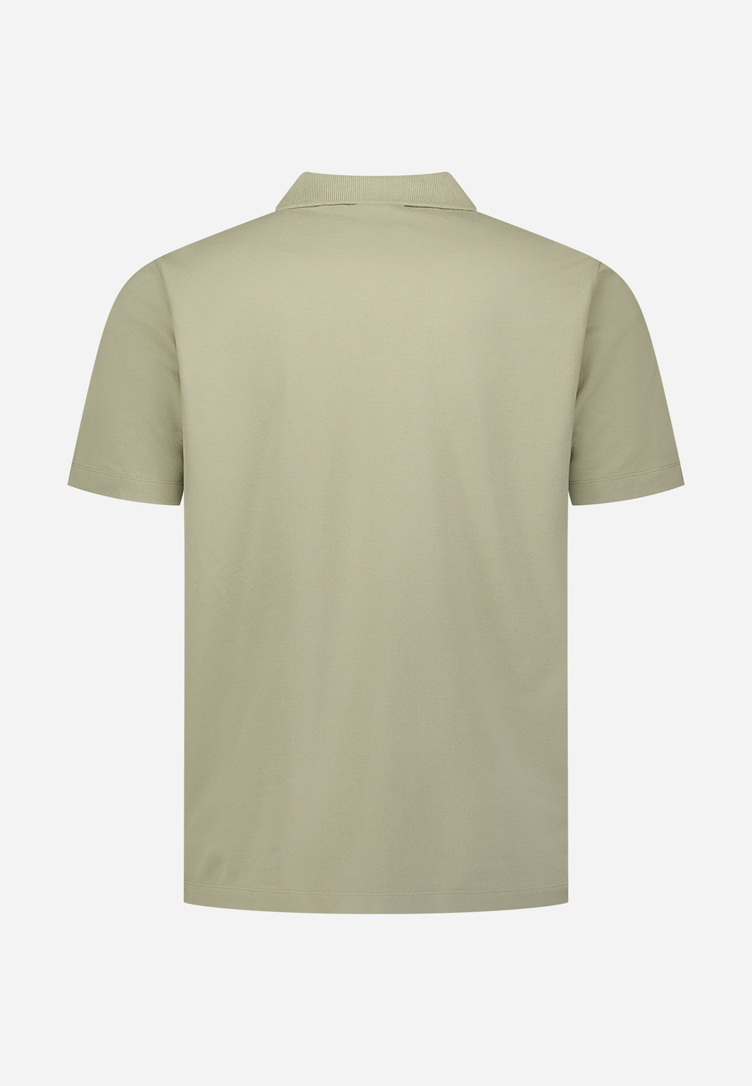 No Excess Basic V Neck Polo Shirt in Taupe