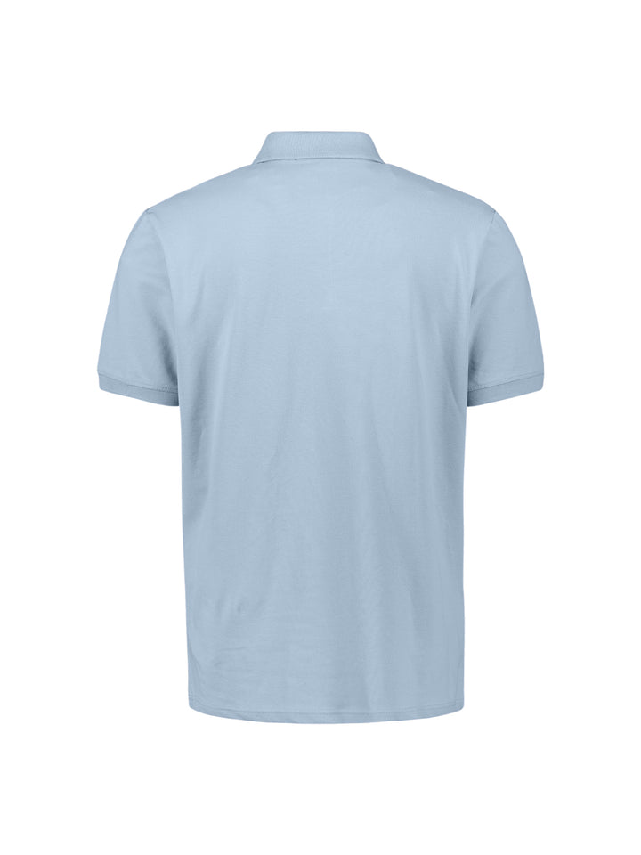 No Excess Basic Short Sleeve Polo Shirt in Blue