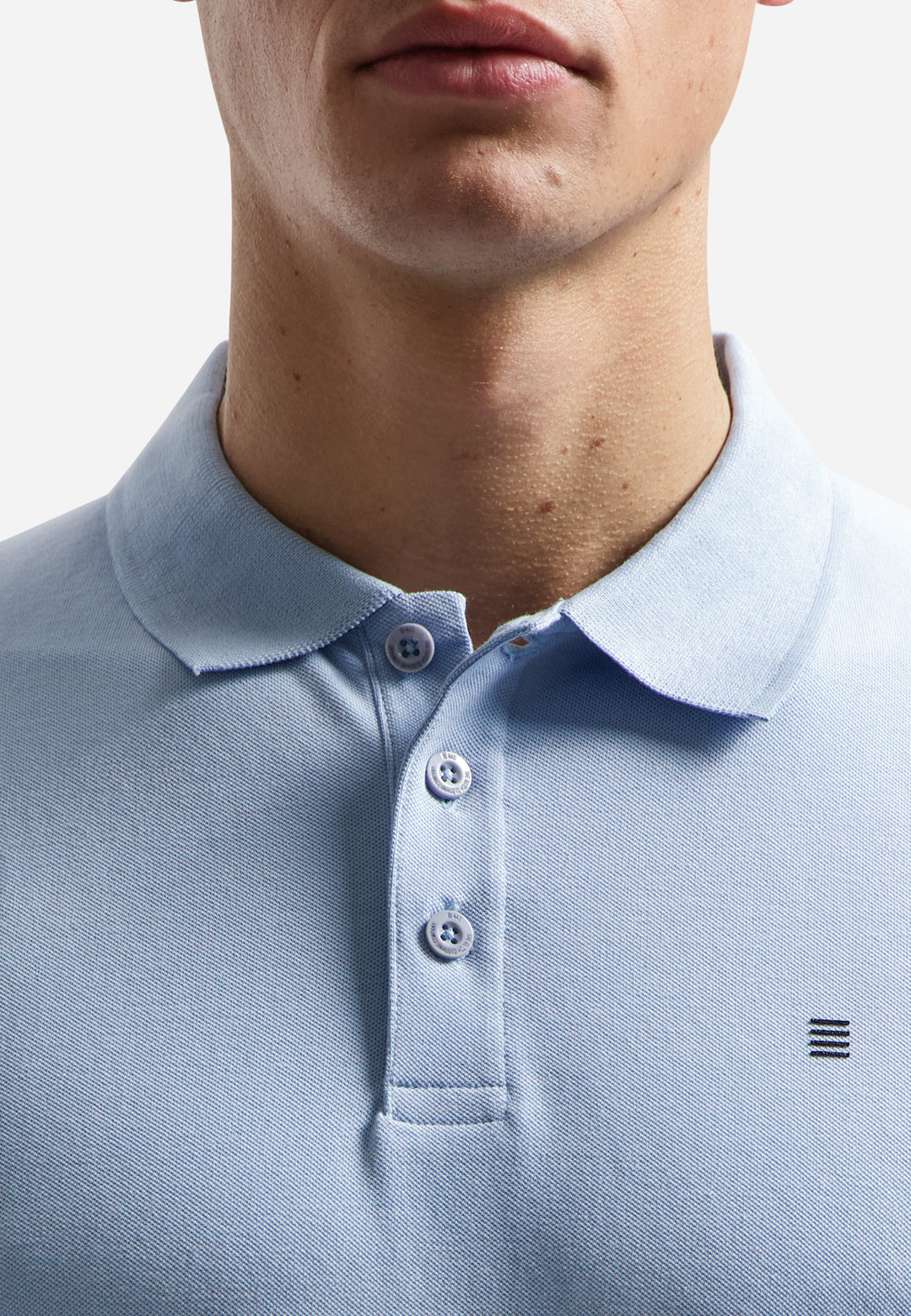 No Excess Basic Short Sleeve Polo Shirt in Blue