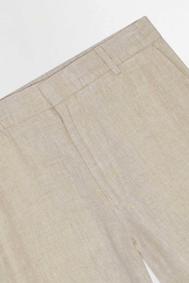 NN07 Billie 1454 Drawstring Linen Pant in Oat | Buster McGee