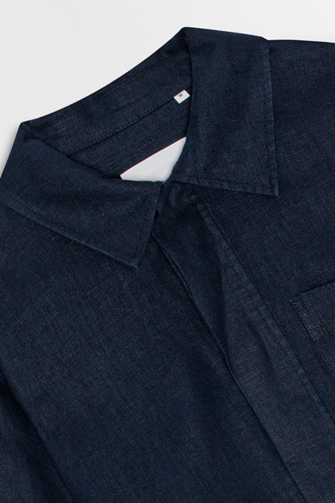 NN07 Olav 1454 Linen Overshirt in Navy Blue | Buster McGee