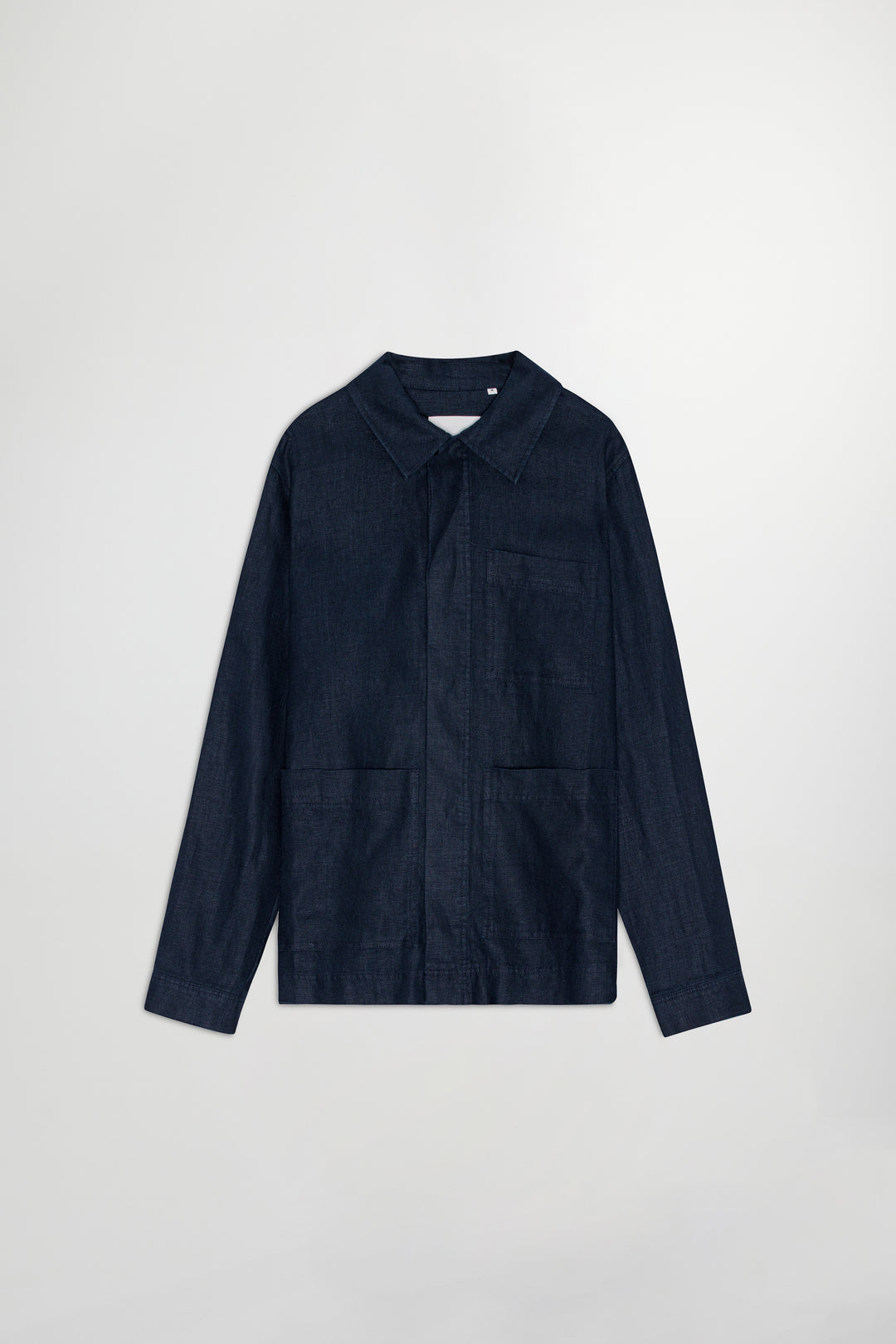 NN07 Olav 1454 Linen Overshirt in Navy Blue | Buster McGee