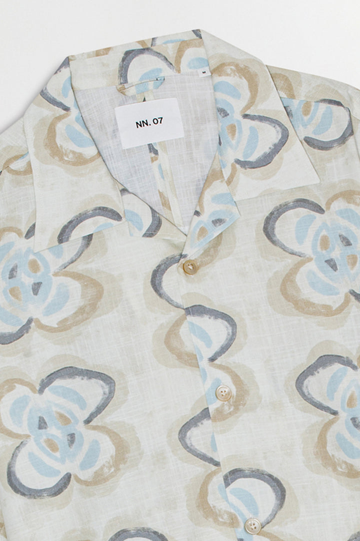 NN07 Ole SS Shirt 5210 in Ecru Print | Buster McGee