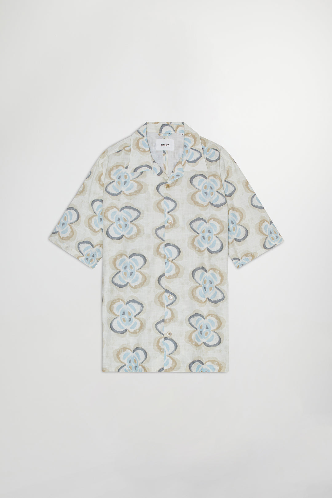 NN07 Ole SS Shirt 5210 in Ecru Print | Buster McGee