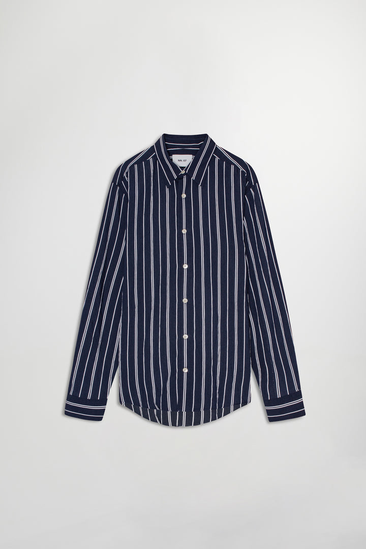 NN07 Quinsy 5330 Long Sleeve Shirt in Navy Blue | Buster McGee