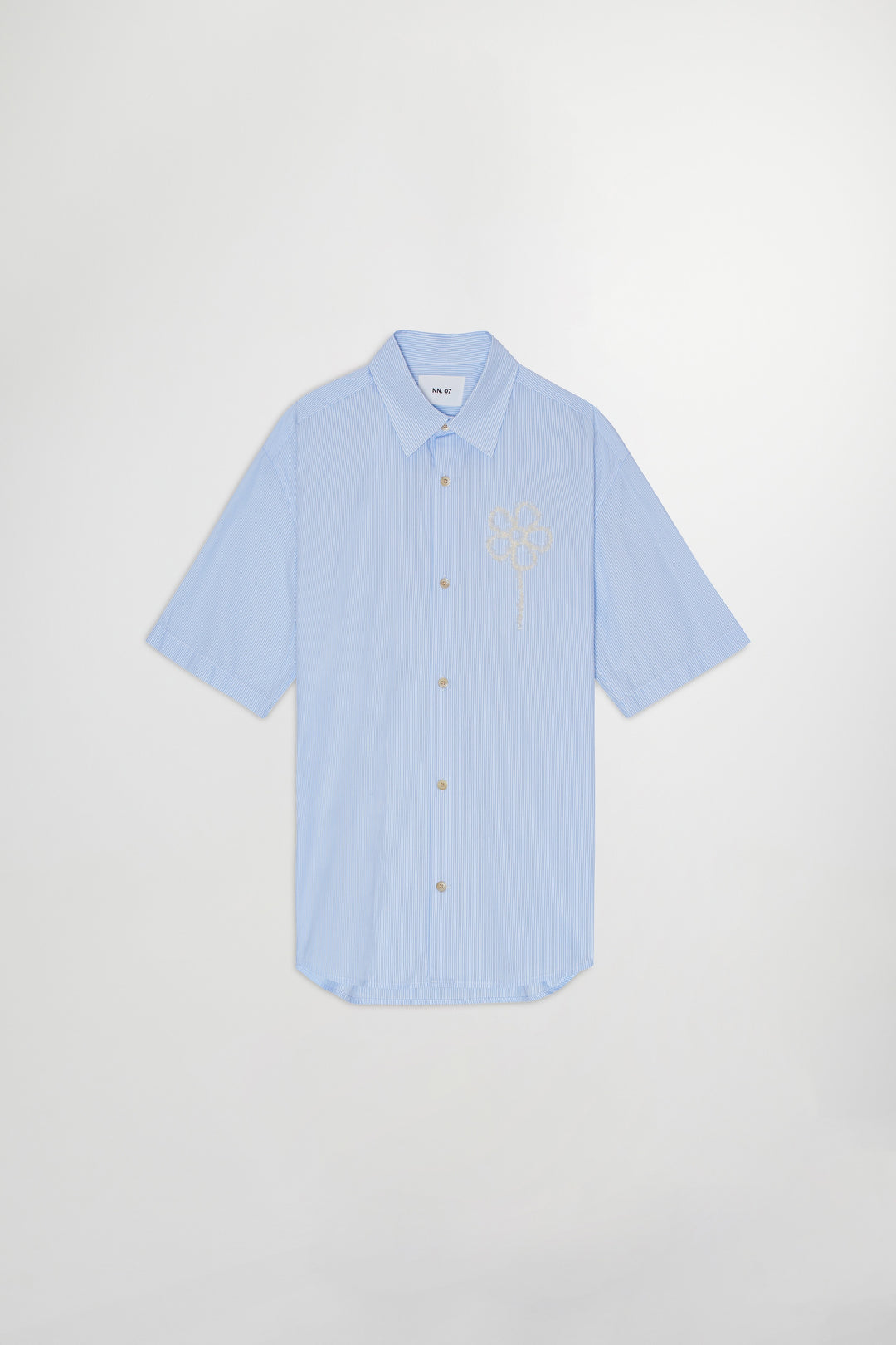 NN07 Freddy SS 5973 Shirt in Blue Stripe | Buster McGee