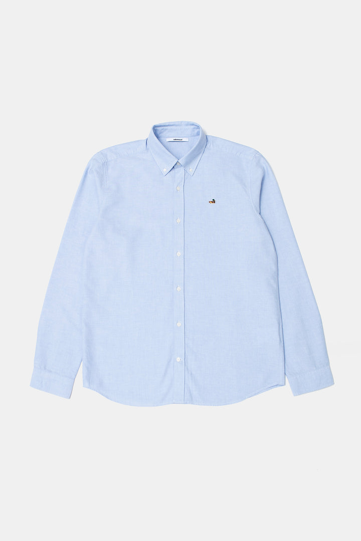 Edmmond Duck Shirt Oxford in Plain Light Blue (FW26)