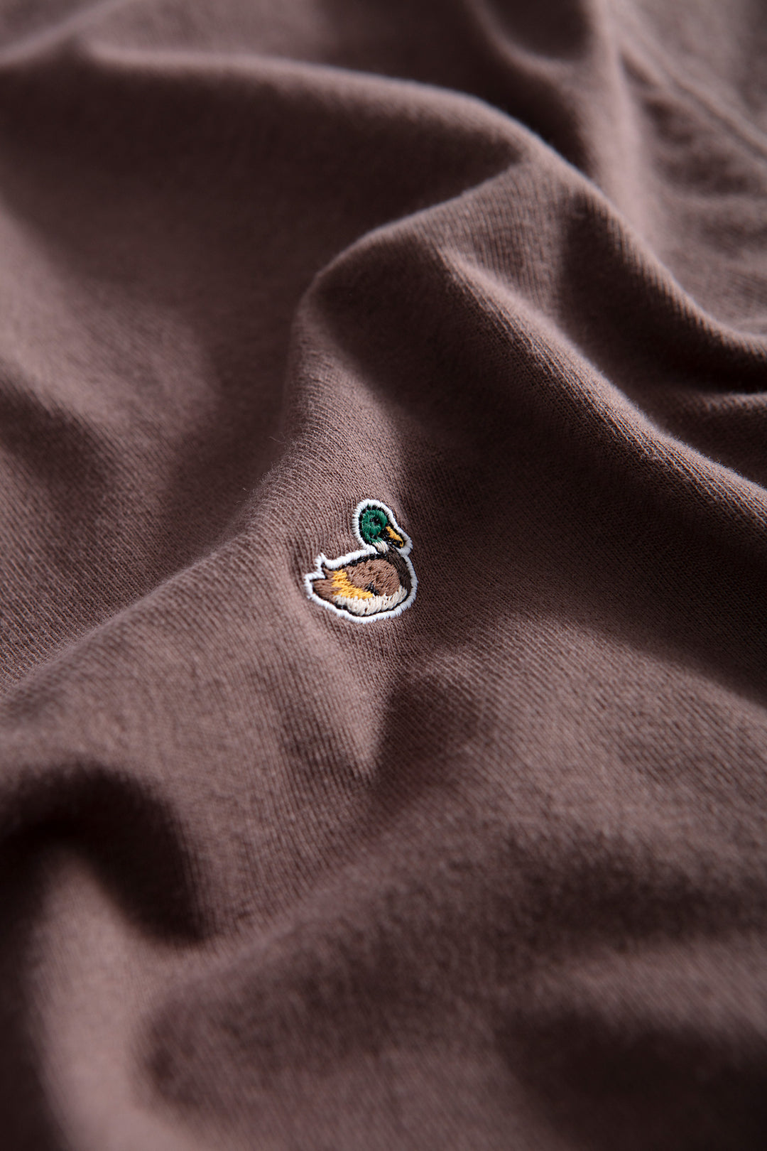 Edmmond Duck Patch Tee in Chocolate