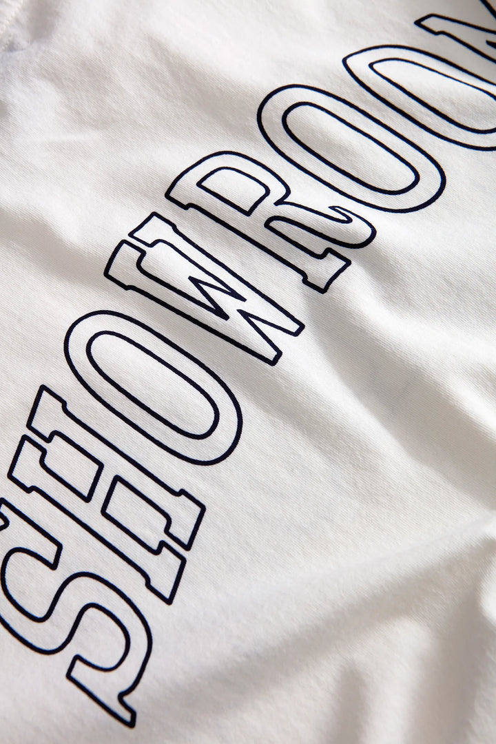Edmmond Showroom Tee in Plain Off White
