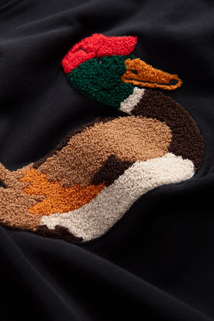Edmmond Duck Hunt Sweatshirt in Plain Black