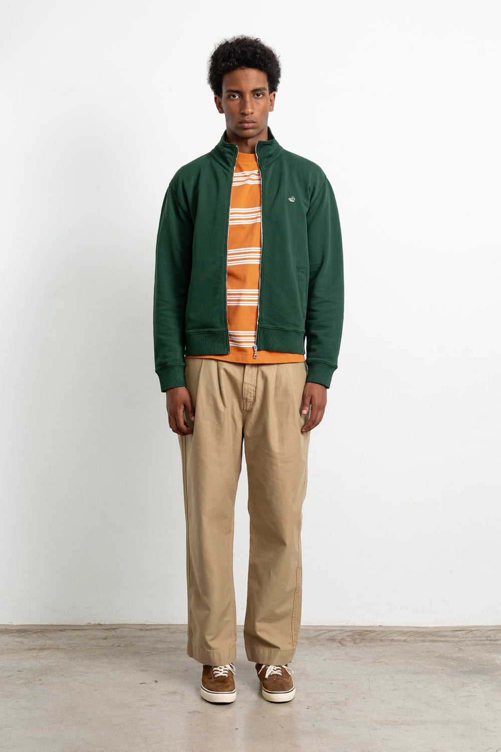 Edmmond Duck Zip in Plain Dark Green | Buster McGee