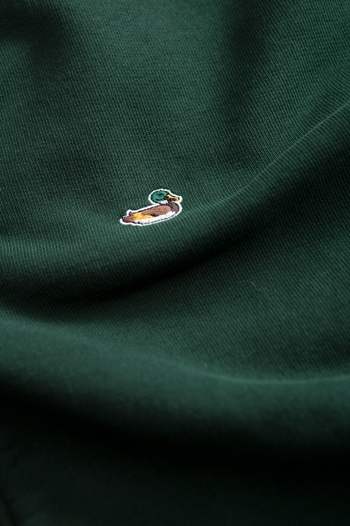 Edmmond Duck Zip in Plain Dark Green