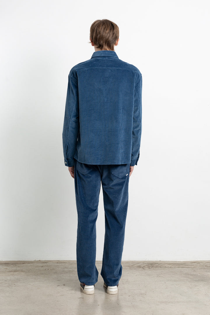 Edmmond Jorge Corduroy Pant in Plain Navy