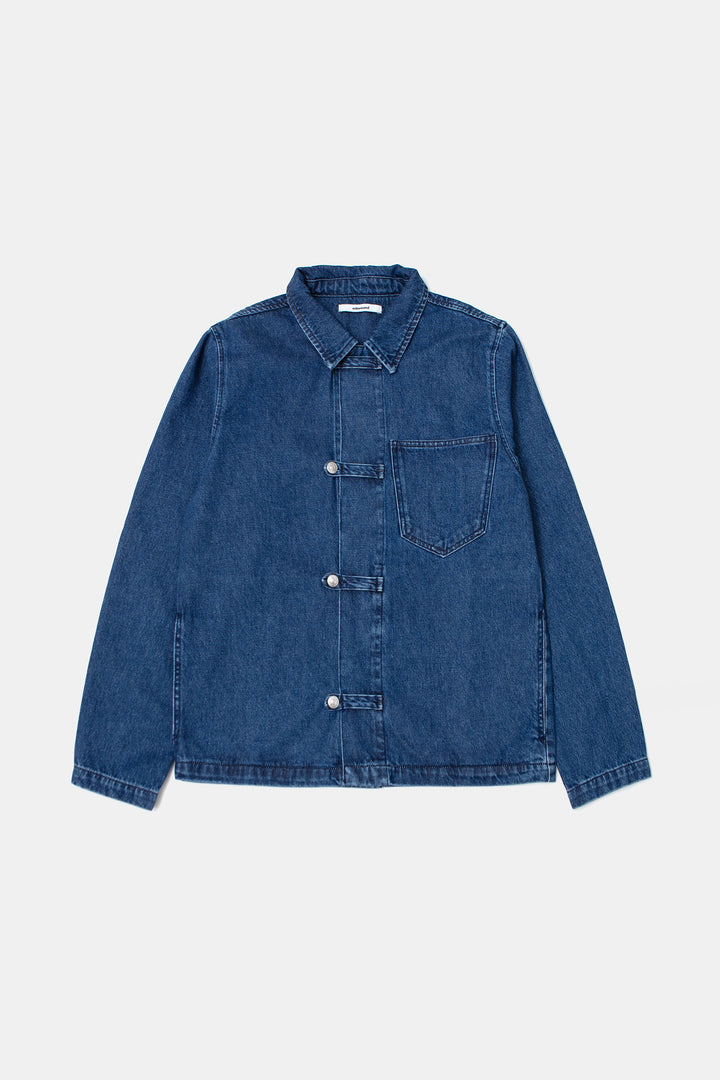 Edmmond Avail Denim Jacket in Plain Stone Wash | Buster McGee