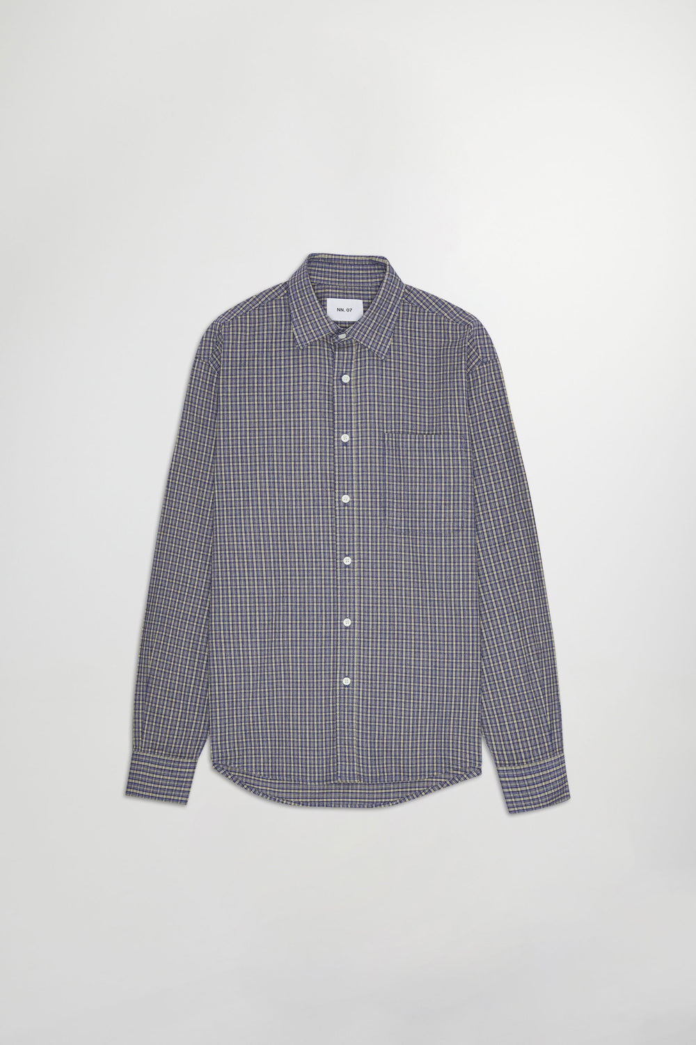 NN07 Deon 5465 Cotton Shirt in Indigo Check | Buster McGee Daylesford