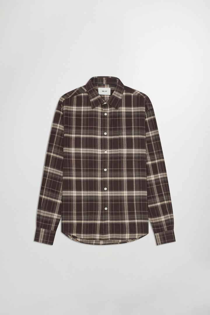 NN07 Deon 5465 Cotton Shirt in Dusky Port | Buster McGee