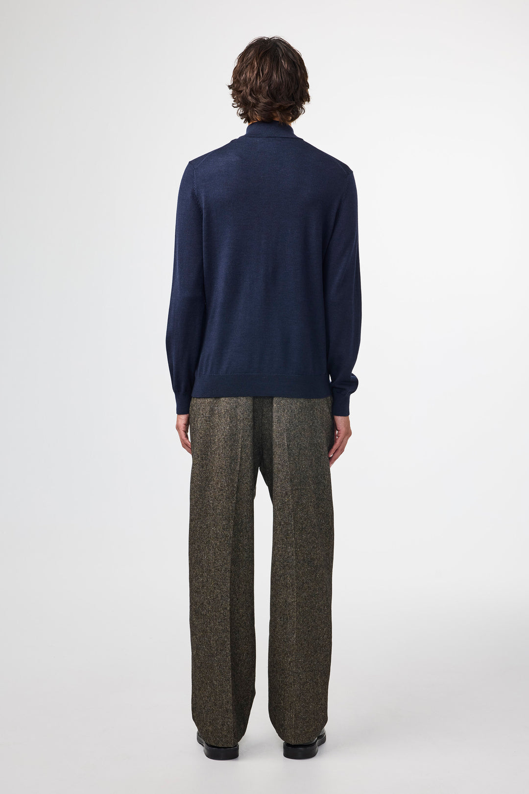 NN07 Sergio 6605 Zip Mock Sweater in Navy Multi | Buster McGee