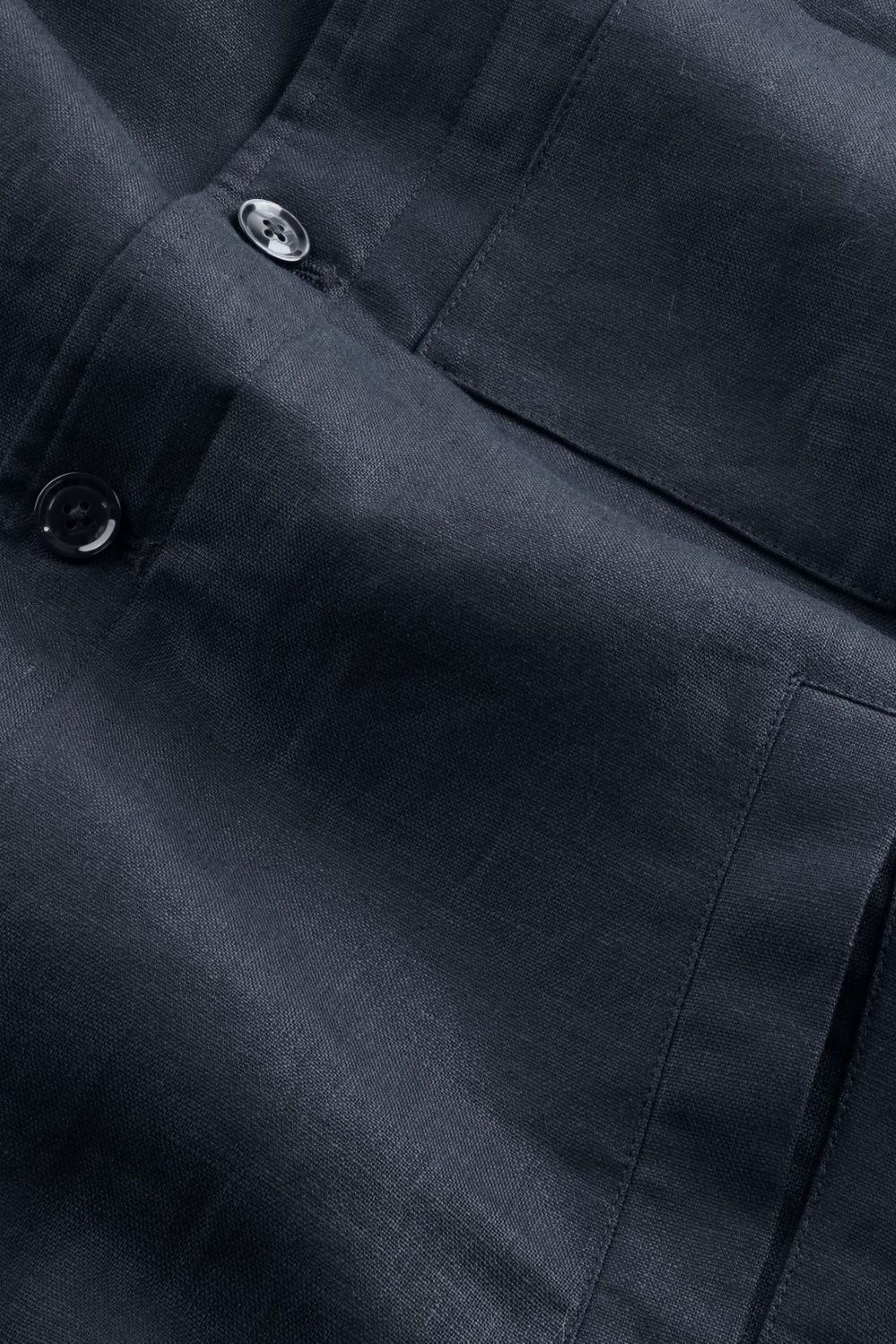 NN07 Cafu 1454 Linen Jacket in Navy Blue | Buster McGee