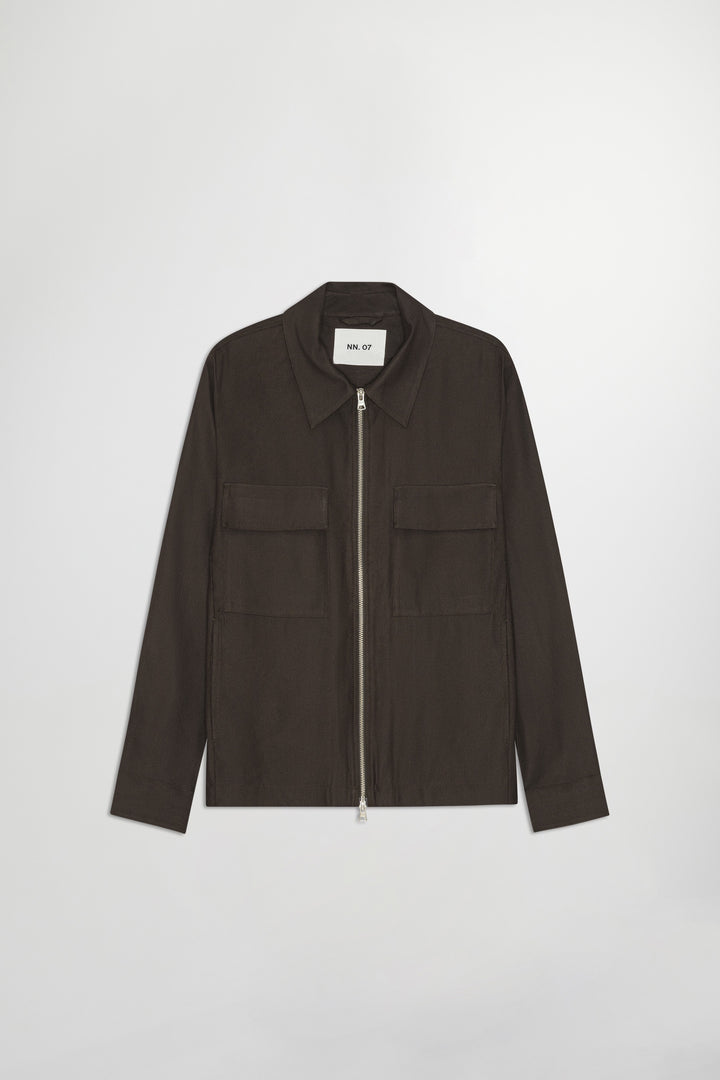 NN07 Alban 1808 Hybrid Jacket in Deep Truffle | Buster McGee
