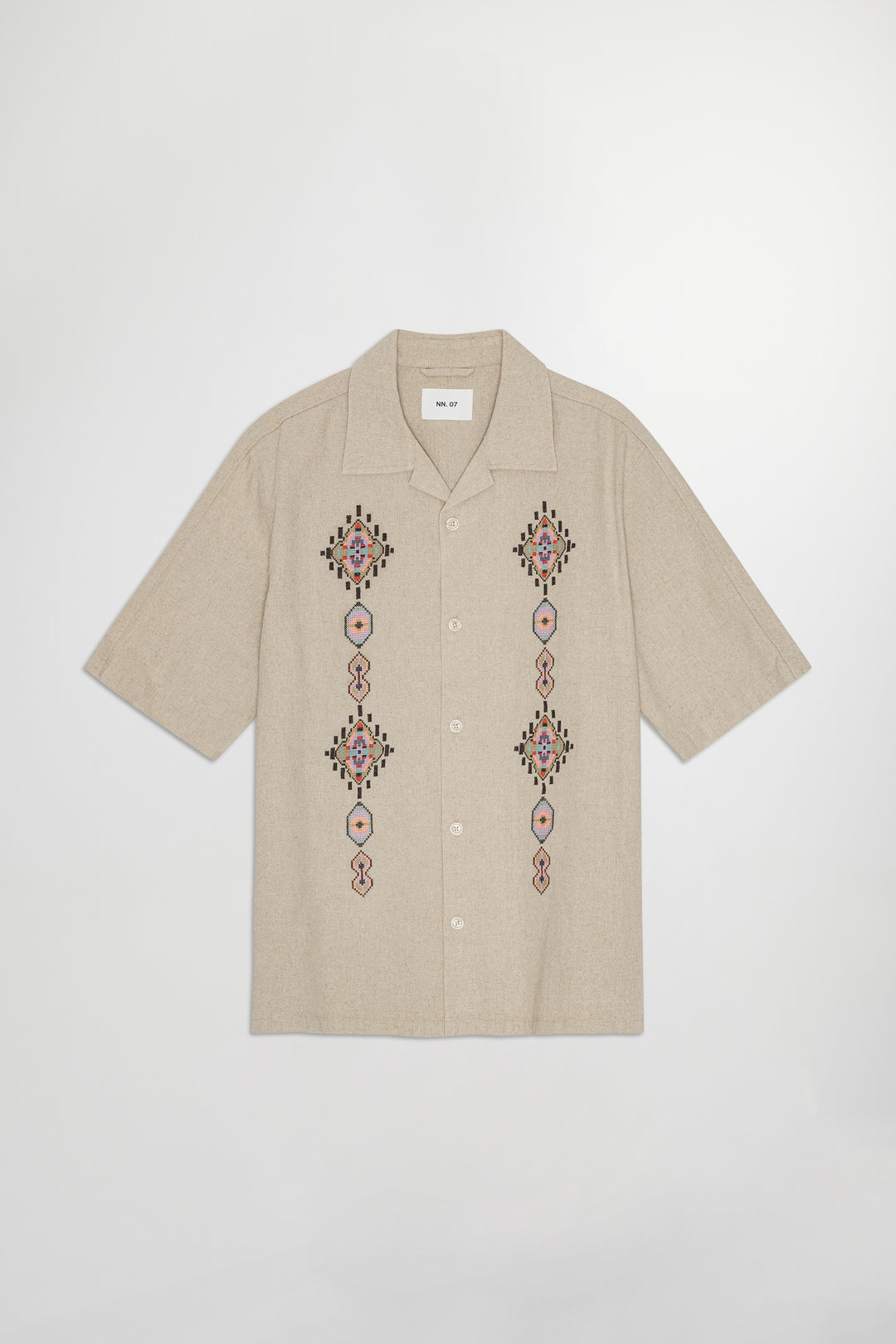 NN07 Ole SS Shirt 5396 in Oatmeal | Buster McGee